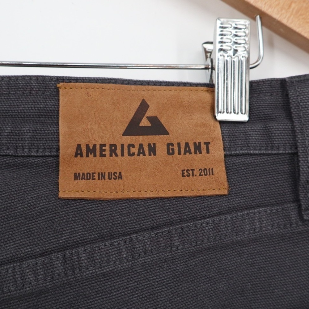 American Giant Roughneck Jeans Women 30X32 Charcoal Gray Cotton Stretch Straight - Picture 4 of 6